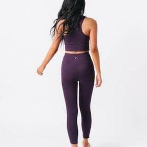 XS Zyia Active Plum Knit 7/8 Warm Leggings